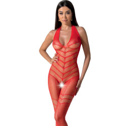 Passion - Bs100 Bodystocking Rouge Taille Unique